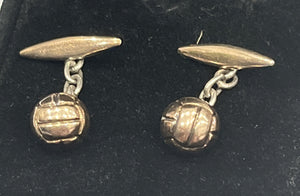 Rolled Gold Vintage Football Cufflinks