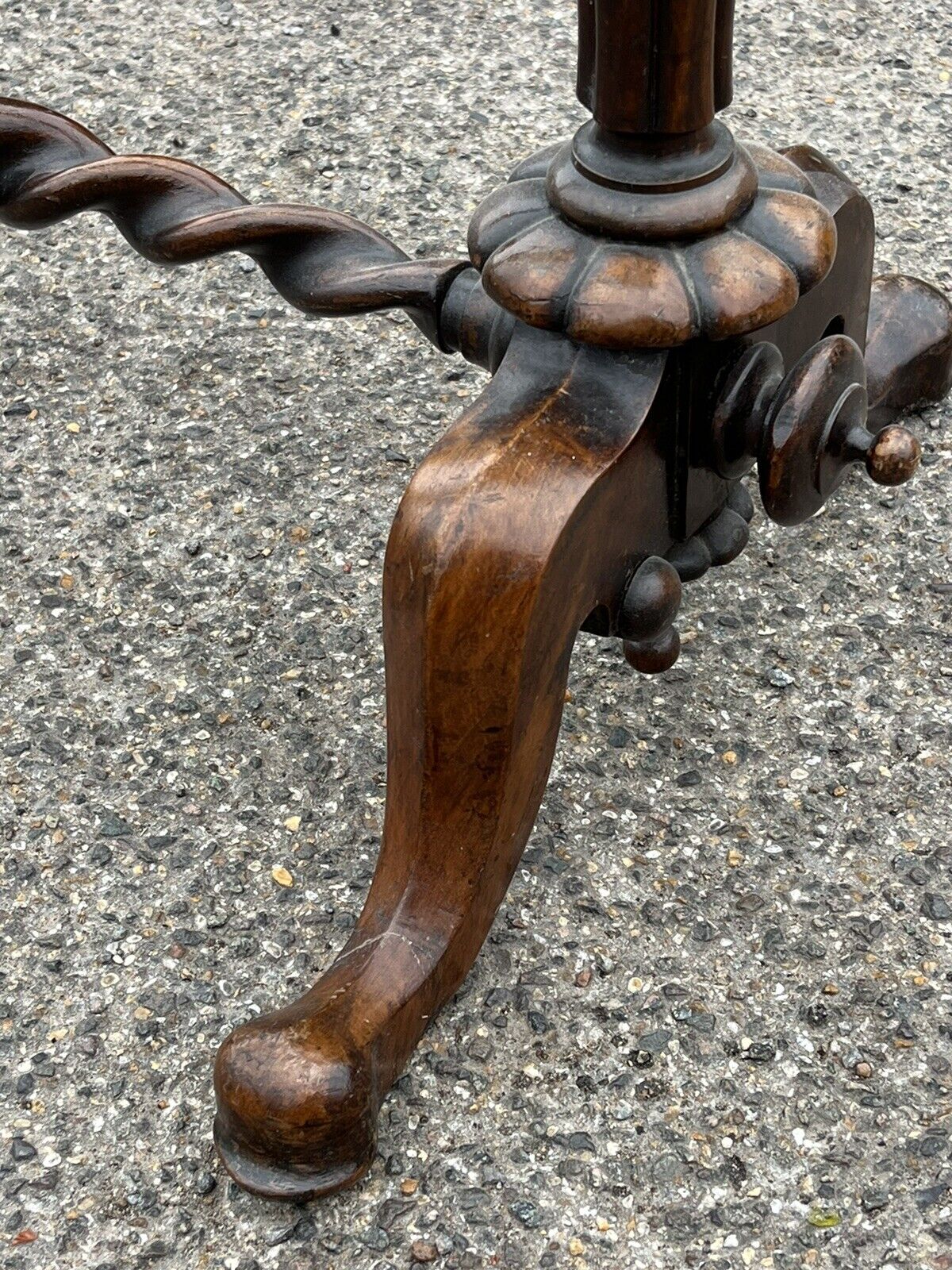 Antique  Mahogany Embroidery/ Tapestry Stand