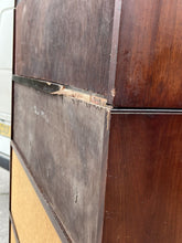 Edwardian Oak Sectional Bookcase With Lead light Glazing.