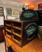 Advertising Cabinet. Remington Shop Counter Cabinet.