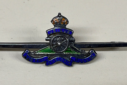 Silver & Enamel Royal Artillery Badge