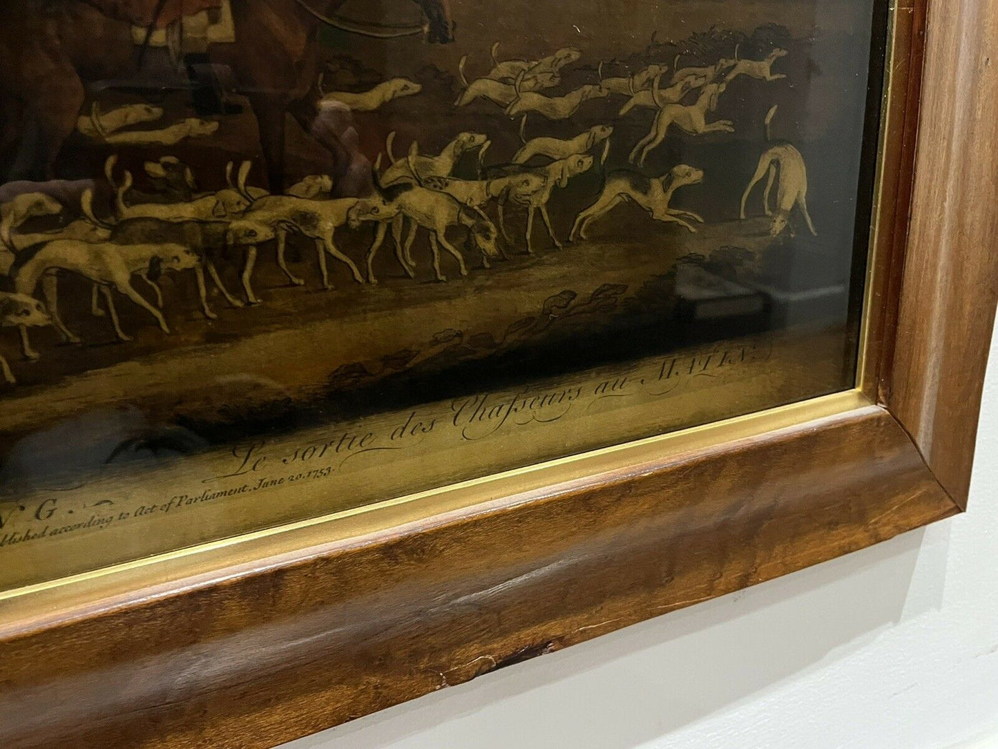 Victorian Crystoleum “ Going Out In The Morning “ In A Maple Frame.