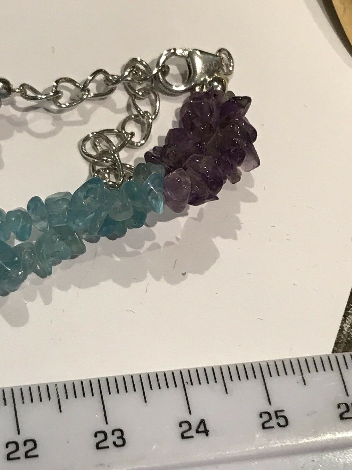 Multi Gemstone Necklace With Silver Clasp