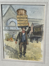 London Characters. Framed & Signed Watercolour By Ray Ross. “Market Trader “