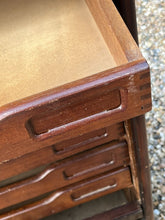 Filing Cabinet. Collectors Cabinet. With 9 Drawers And Tambour Roll Front.
