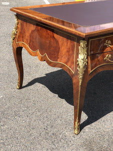 Pair Of Large Inlaid Kingswood Desks With Brass Decoration, Very Impressive.