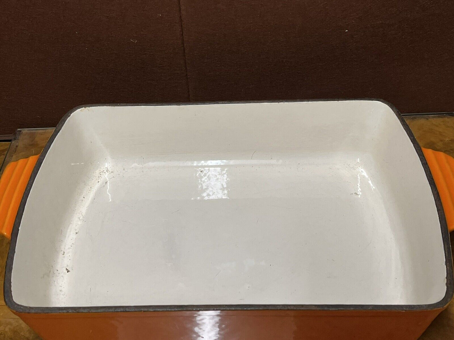 Le Creuset Cast Iron Roaster Dish. Large In Size. We Ship Worldwide.