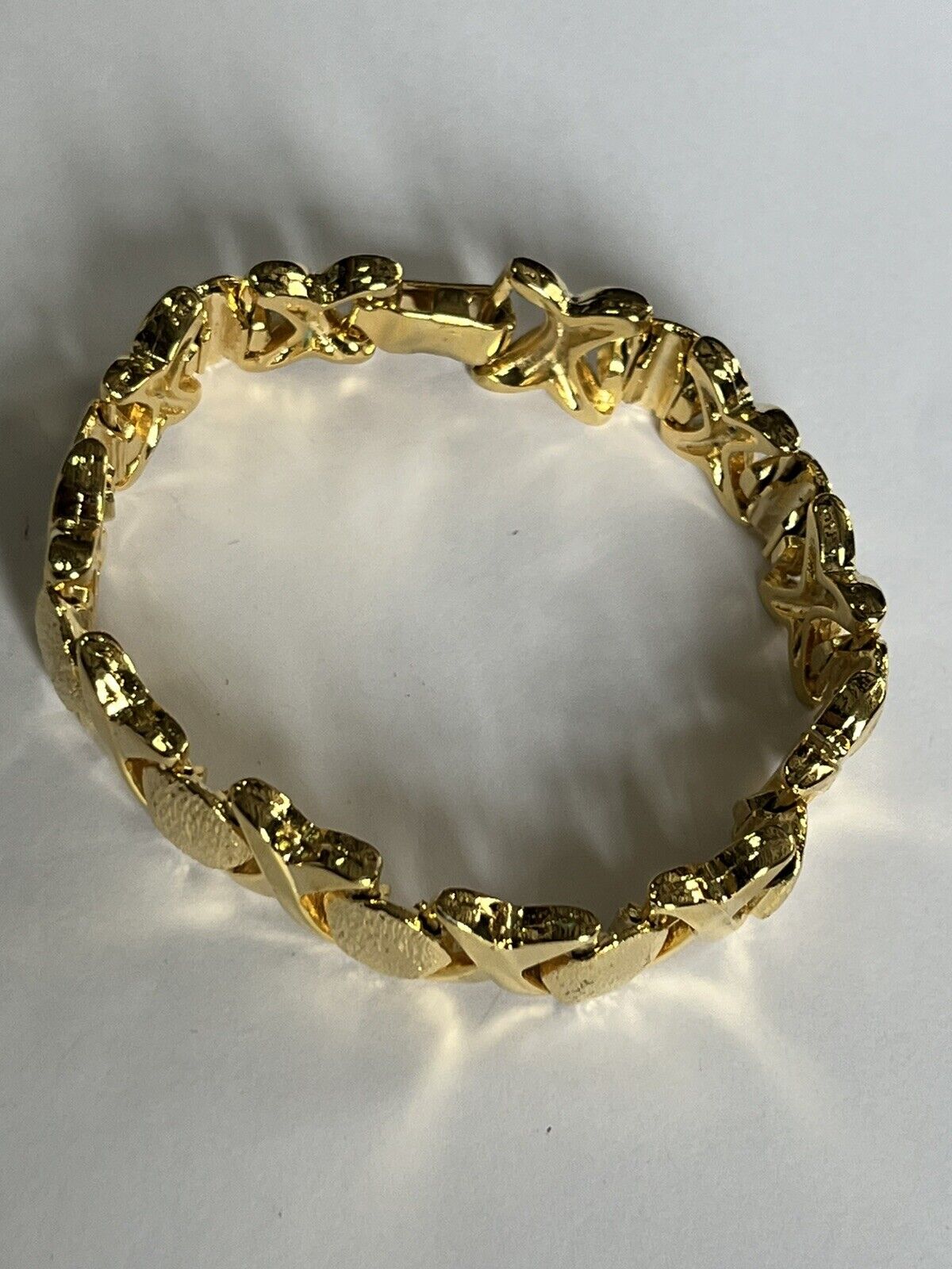 Vintage  1980s Gold Plated Link Bracelet