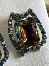 Vintage Rainbow Glass Clip On Earrings Earrings