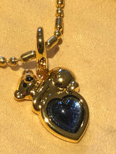 Vintage 1980s Heart Bear Pendant Necklace