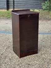 Filing Cabinet. Collectors Cabinet. With 9 Drawers And Tambour Roll Front.