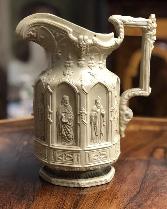 Antique Gothic Stoneware Jug