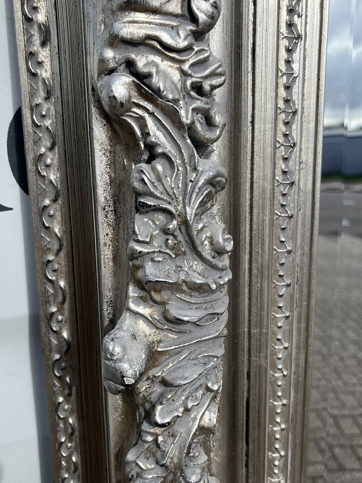 HUGE Dressing Full Length Mirror. Silver Frame