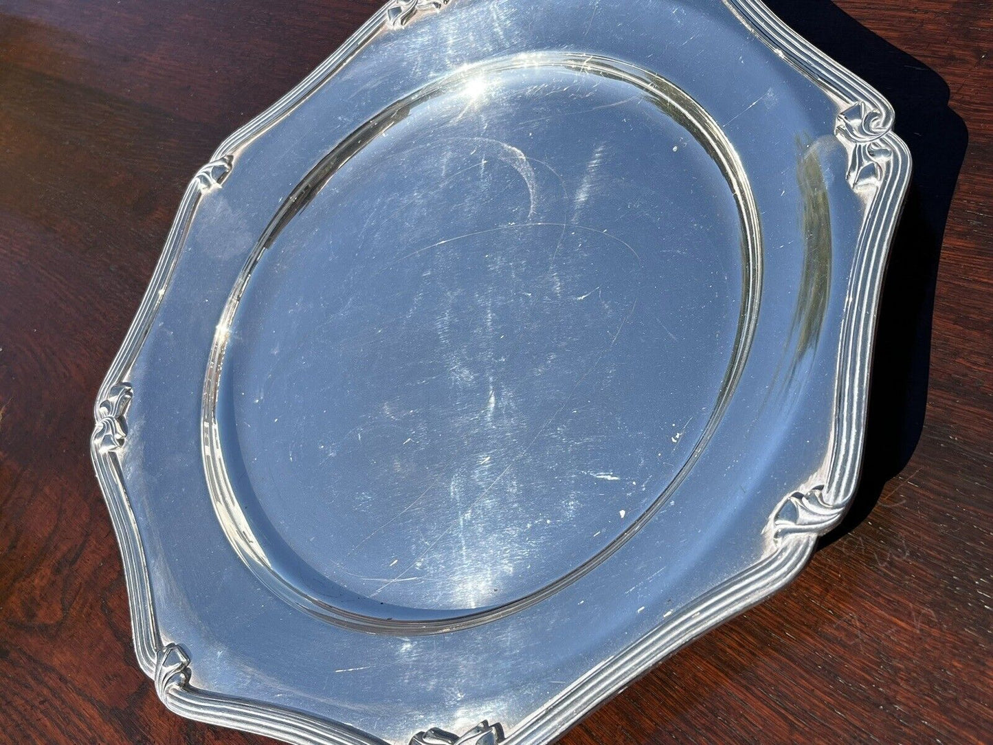 8 English Silver Plate Goblets & Silver Plate Tray