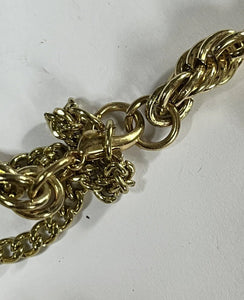 Vintage 1980s Gold Plated Multi Way Rope Chain Necklace