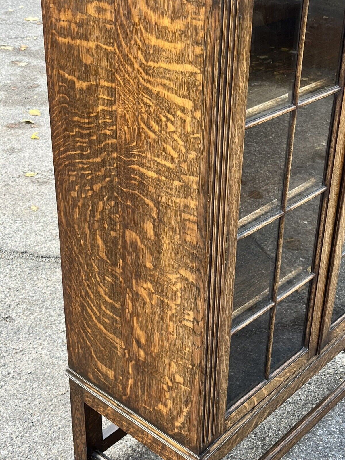 Edwardian Oak Glazed Bookcase