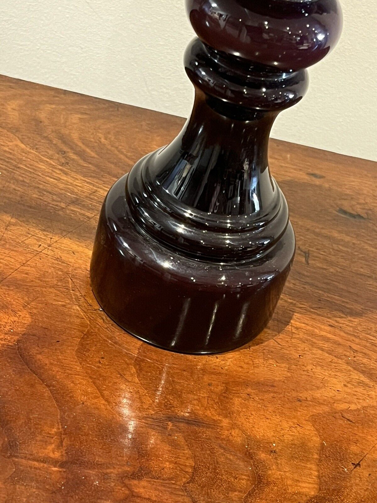 Mid Century Glass Candle Holder