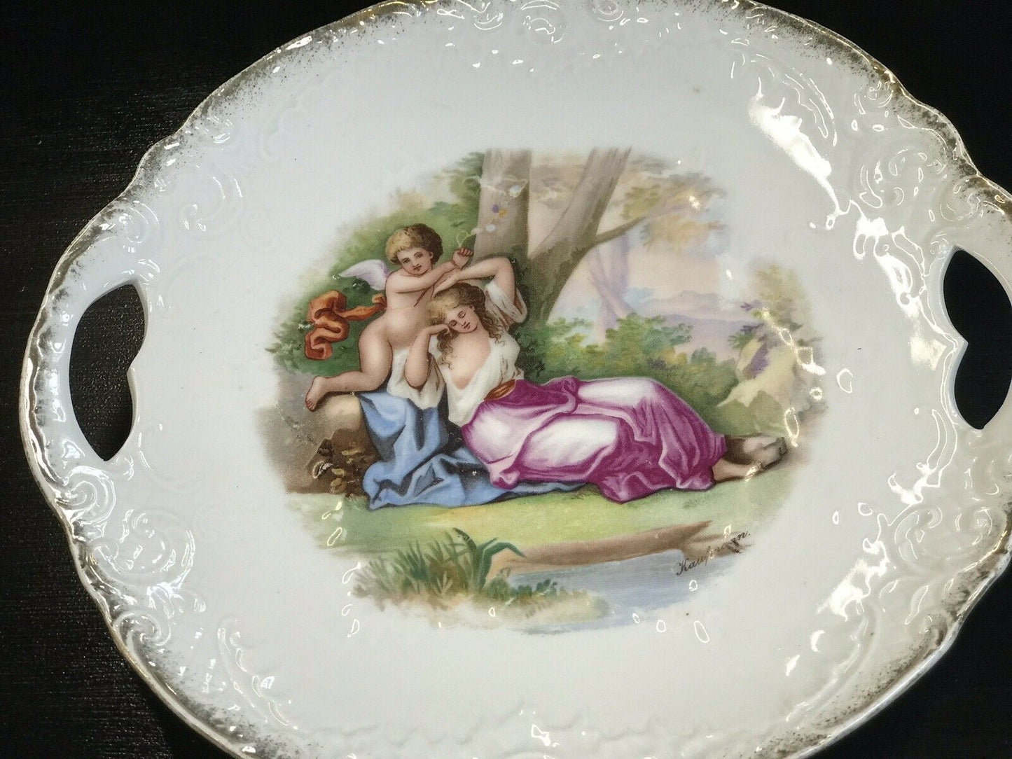 German Porcelain Pair Of Cabinet Plates