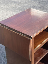 Edwardian Bedside Cabinet. In Mahogany With Fold Out Flaps