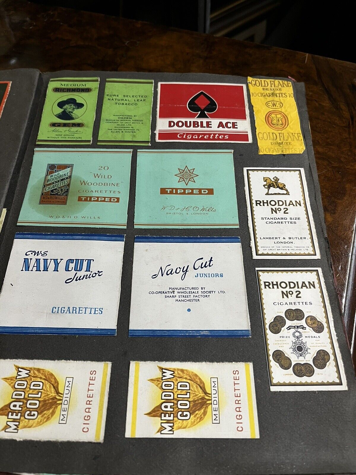 Vintage Collection of old Cigarette Boxes, Matchbox Labels & other Shop labels