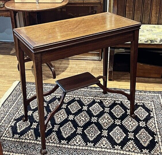 Antique Arts & Crafts Oak & inlaid Games / Card Table