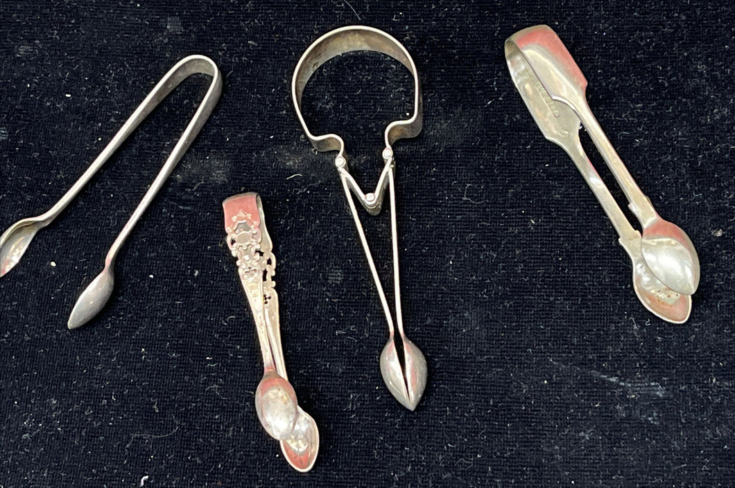 Antique Silver Plate Sugar Tongs
