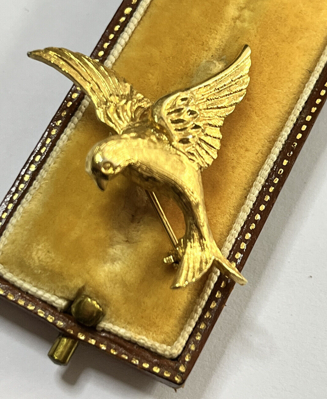 Vintage Napier Signed Gold Tone Bird Brooch