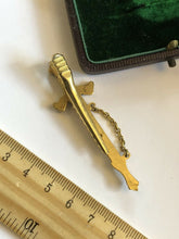 Vintage Novelty Sword Mother Of Pearl Damascene Tie Clip