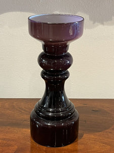Mid Century Glass Candle Holder