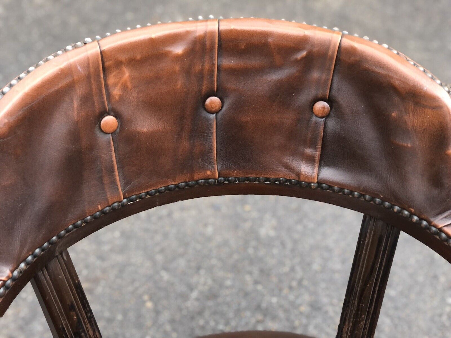 Brown Leather Pair Of Desk Chairs