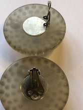 Vintage Runway Acrylic Diamanté Round Large Clip On Earrings
