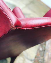 Armchair In Faux Red Leather