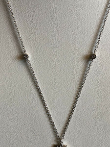 Vintage Silver 925 Cubic Zirconia Necklace