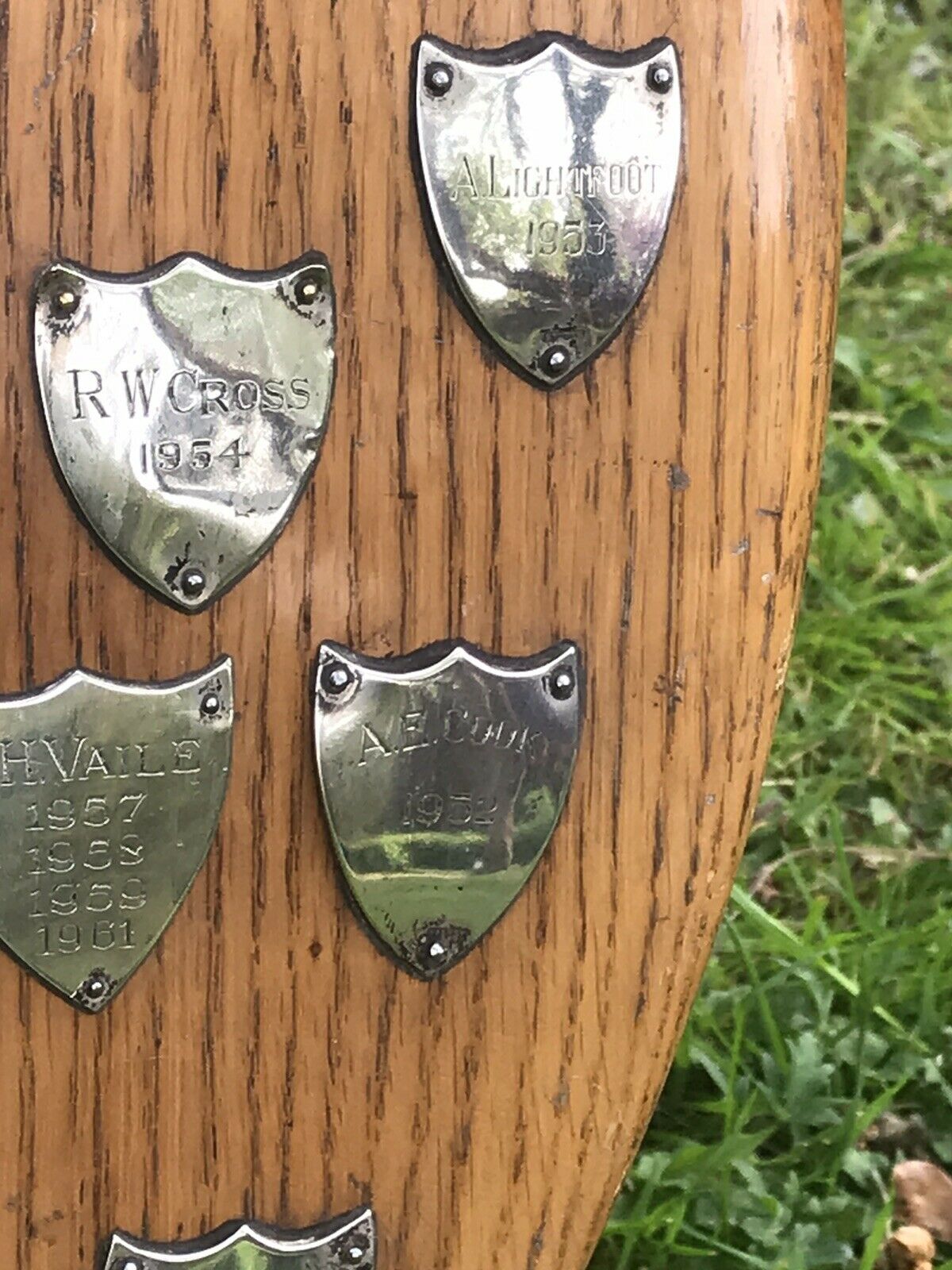 Huge 1940’s Silver Plate & Oak Darts Championship Shield