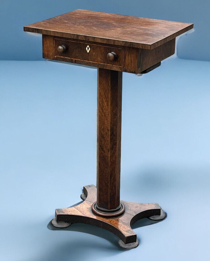Victorian Mahogany Lamp Table, Side Table With Drawer.