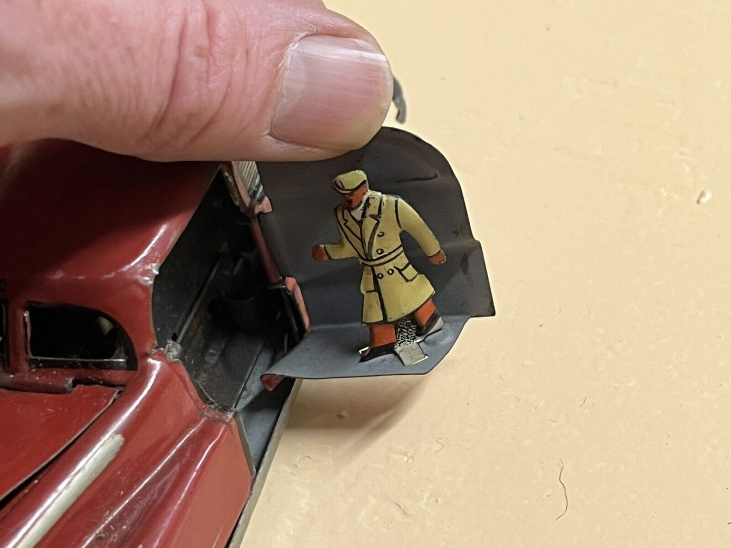 Old Metal Clockwork Toy Car.