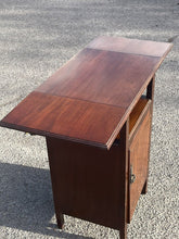 Edwardian Bedside Cabinet. In Mahogany With Fold Out Flaps