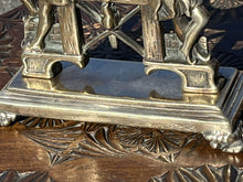 Edwardian Brass Fire dog Tool Stand