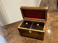 Georgian Rosewood Sarcophagus shape Tea Caddy. We ship WORLDWIDE.