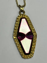 Vintage Signed Exquisite Gold Tone Pendant Necklace