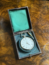 Victorian Silver Pocket Watch In Box with Key. We Ship Worldwide.