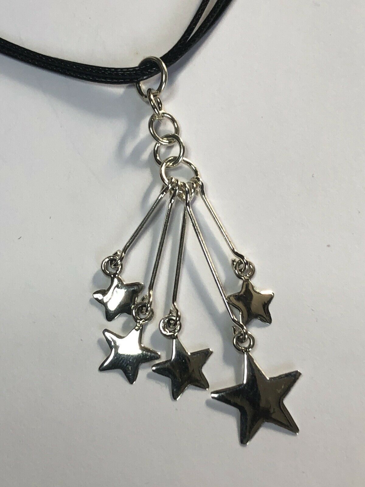Vintage Silver 925 Stars Pendant Necklace