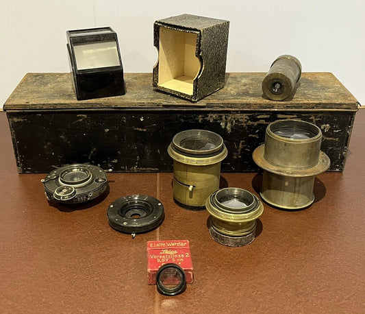 Box Of Old Brass Lenses