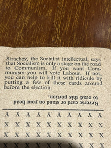 Labour Propaganda Ration Book, Circa 1955