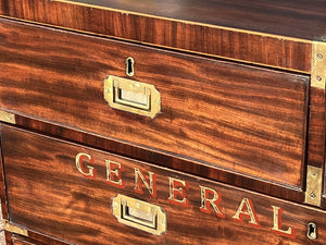 Campaign Chest. Terrific Quality, Superb Proportions Brass Handles & Brass Bound