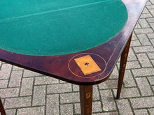 Antique Dutch Marquetry Games Table With Fold Over Lid And Card playing area