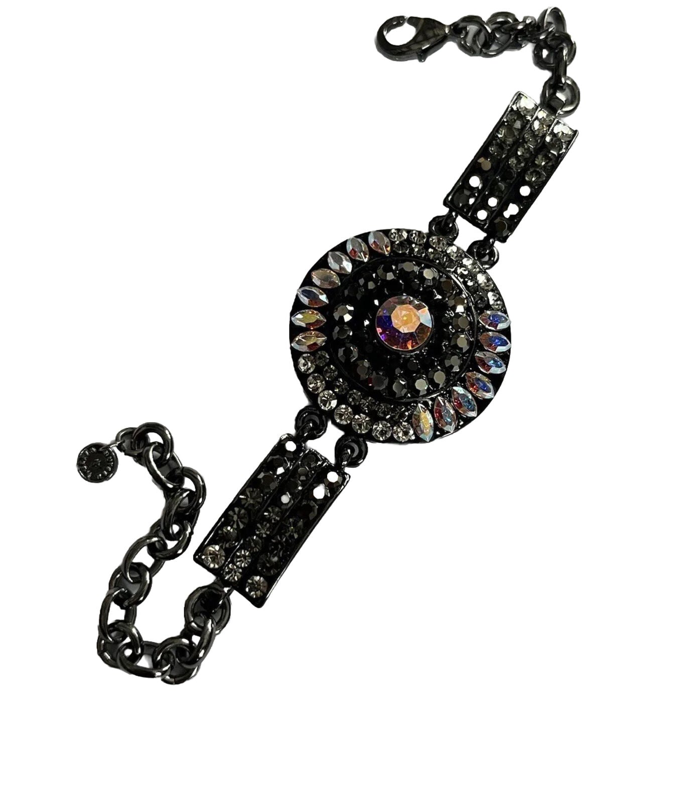 Butler And Wilson Gunmetal Black Aurora Borealis Bracelet