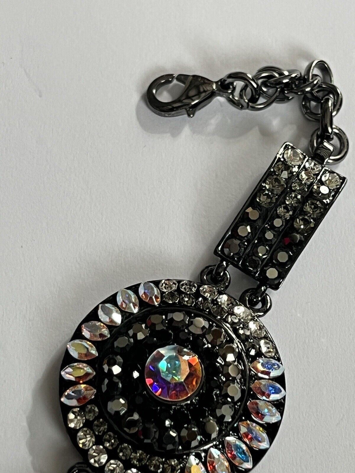 Butler And Wilson Gunmetal Black Aurora Borealis Bracelet