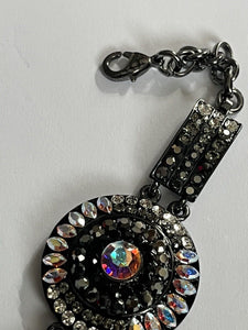 Butler And Wilson Gunmetal Black Aurora Borealis Bracelet