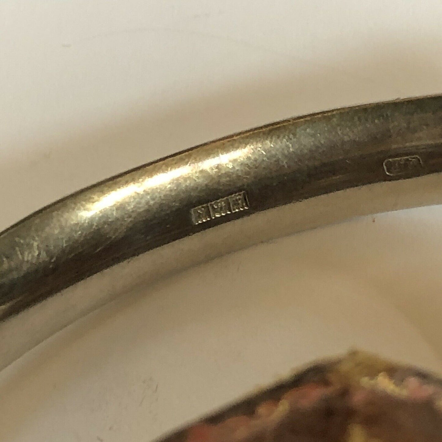 Vintage Silver 925 Bangle Bracelet Safety Chain 43.79g
